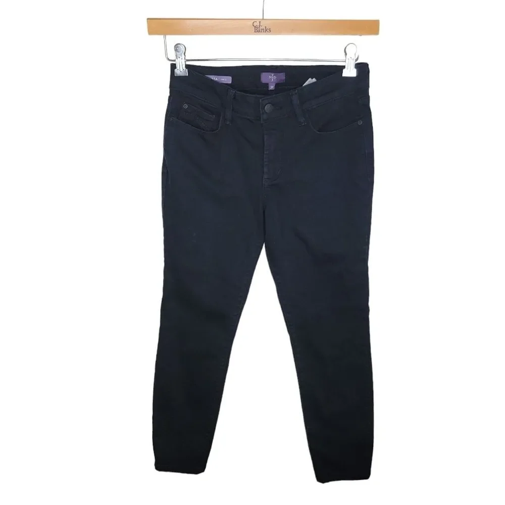 Nydj Clarissa Black Ankle denim jeans size 2P 2 Petite